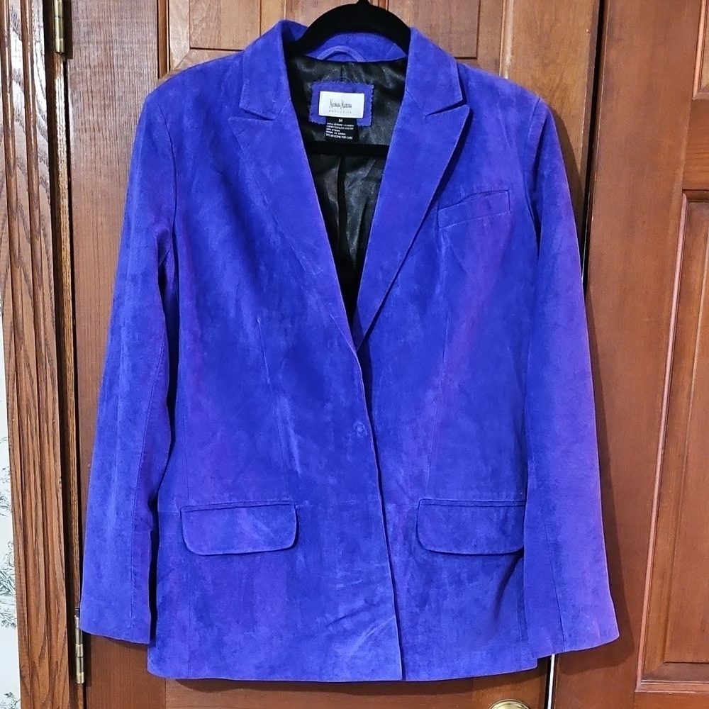 Jones New York Women's Purple Suede Jacket